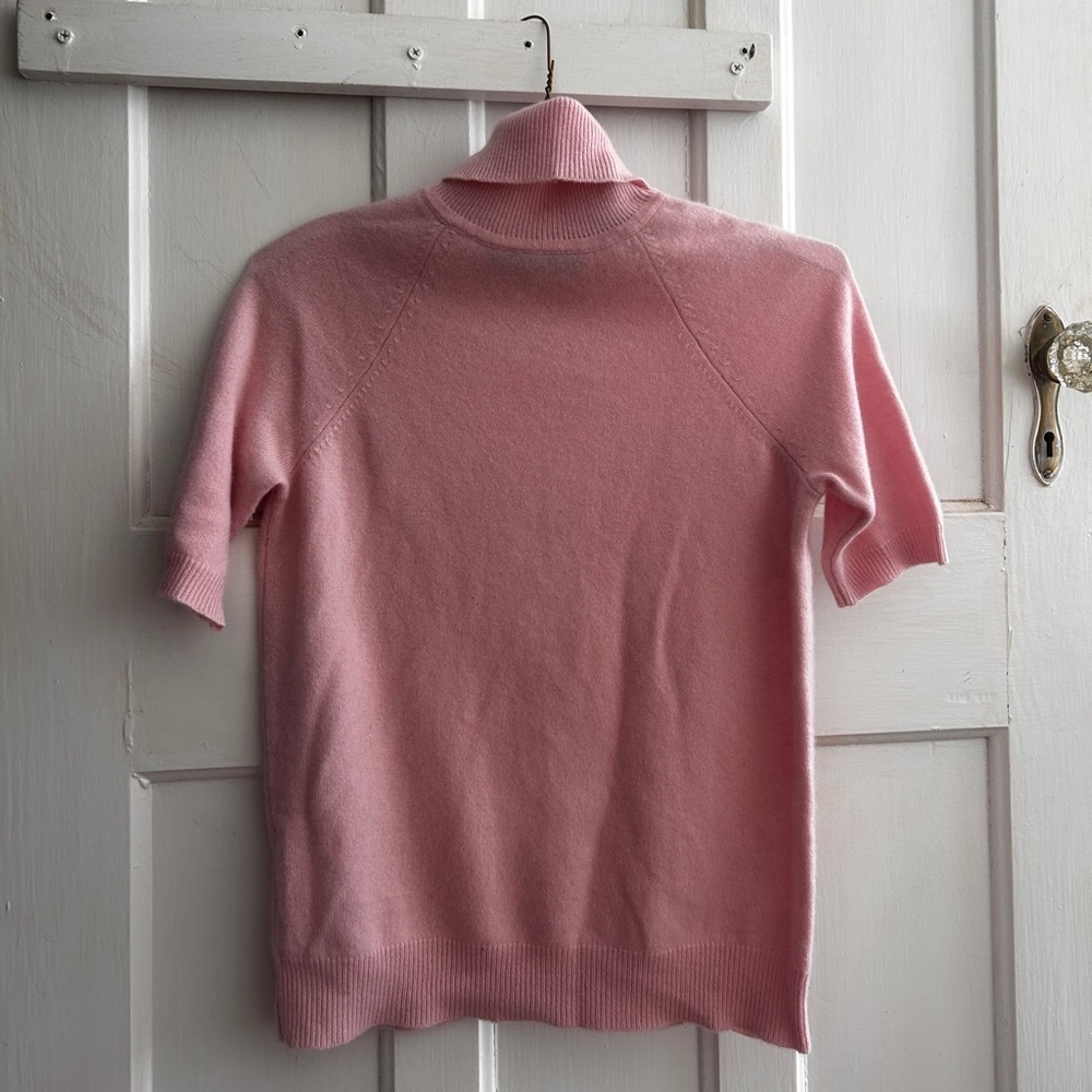 Lord & Taylor Pink Cashmere Turtleneck Sweater